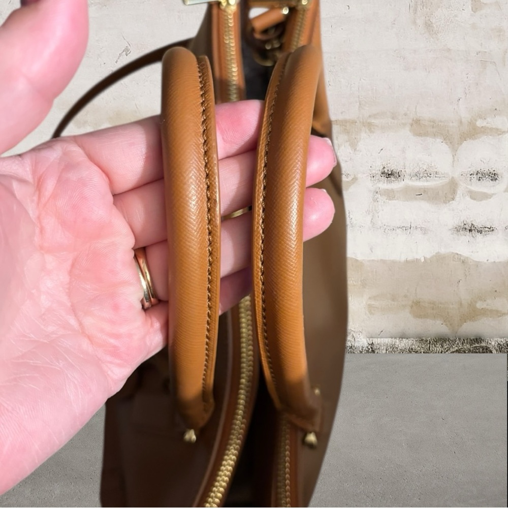 Tory Burch Tan Leather Satchel & Crossbody - Picture 6 of 12